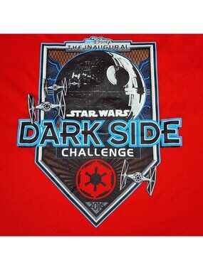 Champion Double Dry Red Run Disney Star Wars Darkside Challenge 2016, Men's XL